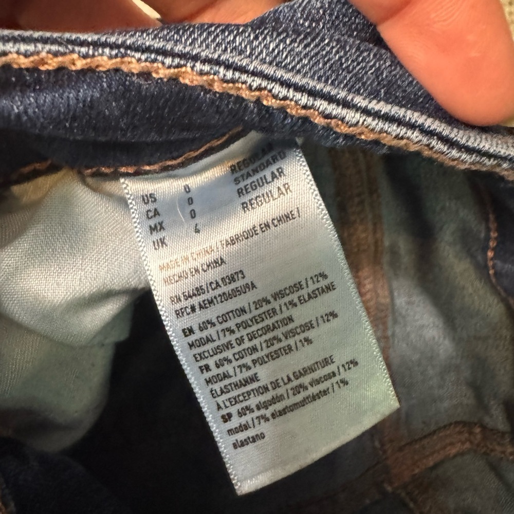American Eagle Outfitters Women's Ripped Dark Jeans - Picture 4 of 8